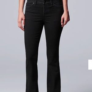 Simply Vera Wang . Stylish Black Bootcut Jeans